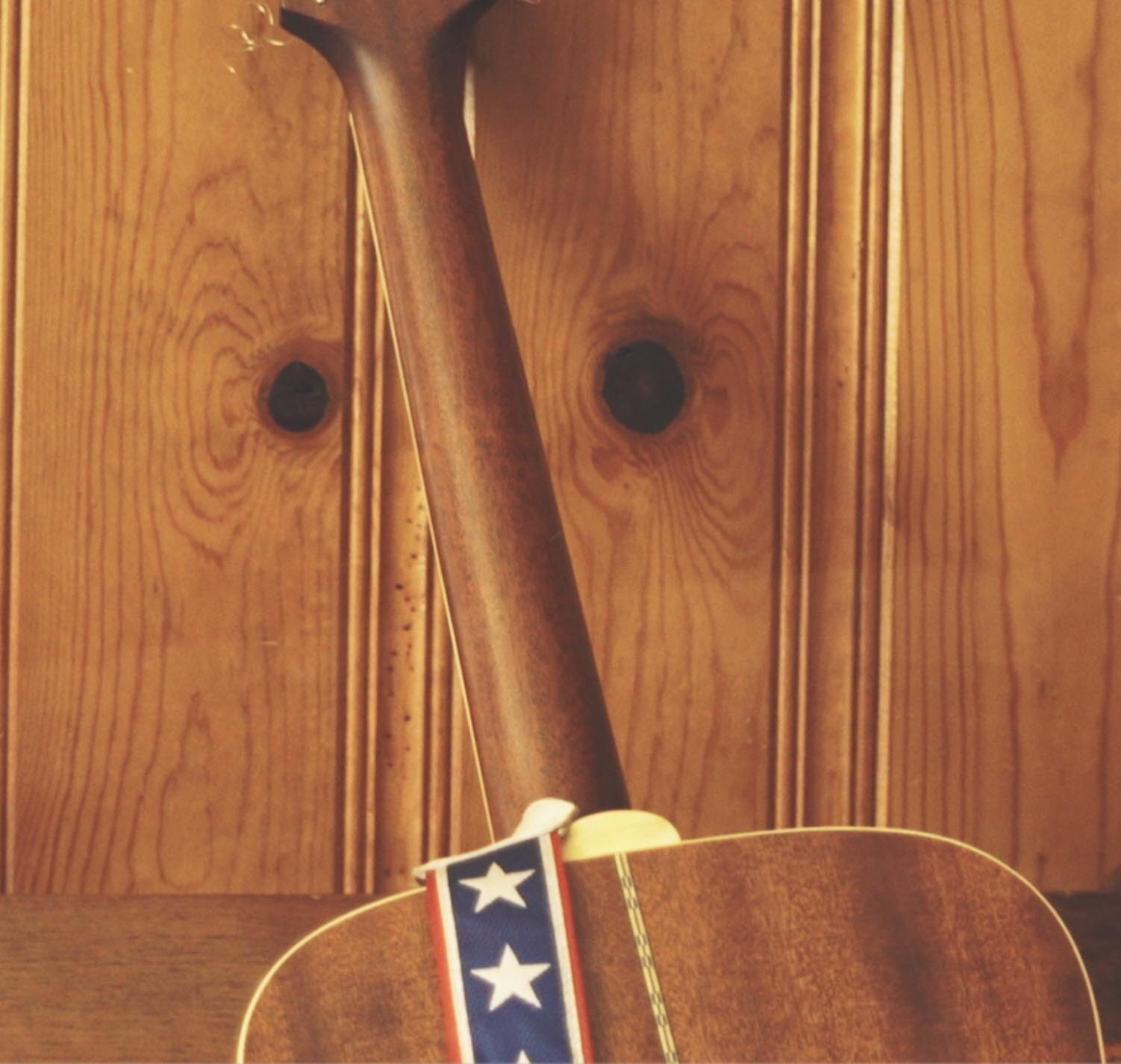 Close detail of Matt Campbell's guitar